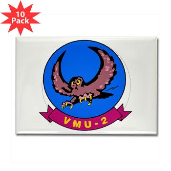 MUAVS2 - M01 - 01 - Marine Unmanned Aerial Vehicle Squadron 2 (VMU-2) - Rectangle Magnet (10 pack)